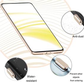 img 2 attached to 🔌 VIWIEU USB C Dust Cover Cap Charms: Cell Phone Type C Charging Port and Earphone Jack Cap Dirt Protectors - Compatible with Samsung Galaxy, Pixel, OnePlus, Laptop, MacBook Pro, Android Devices - Golden 2 Pack