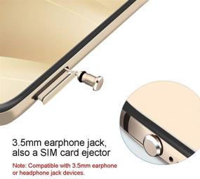 img 1 attached to 🔌 VIWIEU USB C Dust Cover Cap Charms: Cell Phone Type C Charging Port and Earphone Jack Cap Dirt Protectors - Compatible with Samsung Galaxy, Pixel, OnePlus, Laptop, MacBook Pro, Android Devices - Golden 2 Pack