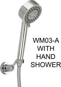 img 2 attached to 🚿 MODONA Handheld Shower Head Wall Mount - Brass Construction - Contemporary Style - Mirror-like Chrome Finish - 5-Year Warranty