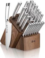 cangshan n1 series 23-piece german steel forged 🔪 knife block set with walnut block: exceptional quality and style logo