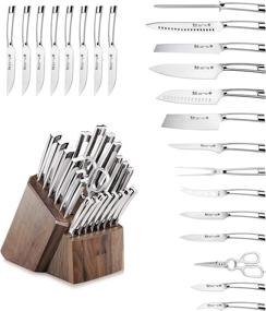 img 2 attached to Cangshan N1 Series 23-Piece German Steel Forged 🔪 Knife Block Set with Walnut Block: Exceptional Quality and Style