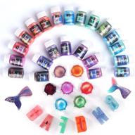 🎨 enhance your creations with let's resin pearl pigment powder - 22 vibrant aurora resin color mica pigments, 7.7oz shimmer mica powder for epoxy resin dye, soap making, acrylic paint, nails, and more! logo