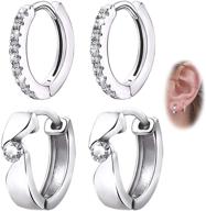 💎 cubic zirconia hoop earrings: hypoallergenic girls' jewelry for trendy style logo