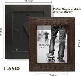 img 3 attached to 🖼️ EosGlac Rustic Picture Frame 8x10: Enhance Your Décor with Weathered Dark Brown Reclaimed Look Wooden Frame!