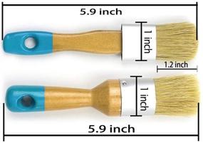 img 2 attached to 🎨 Versatile Chalk & Wax Paint Brush Set by MAXMAN for DIY Furniture Painting & Waxing - Natural Bristles, Milk Paint, Stencils - Small Size