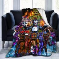 🐻 cozy up with the griffiths blanket fnaf throw - ultra-soft micro fleece five nights bear flannel blanket for bedding, couch, & sofa. perfect for kids' room! (80"x60") logo