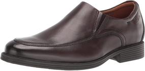 img 4 attached to Обувь Clarks Whiddon Step из темной кожи для мужчин: лоферы и тапочки