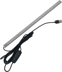 img 4 attached to 💡 XINFUFEIMING LED Under Cabinet Lighting Bar - Built-in Magnets, Dimmable, 3 Color Temperature Options, Approximately 21 inches, 3M & Magnet Mounting, USB Powered Counter Lighting Bar, LED Closet Light (54cm)