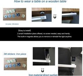 img 1 attached to 💡 XINFUFEIMING LED Under Cabinet Lighting Bar - Built-in Magnets, Dimmable, 3 Color Temperature Options, Approximately 21 inches, 3M & Magnet Mounting, USB Powered Counter Lighting Bar, LED Closet Light (54cm)