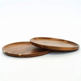 img 2 attached to 🍽️ Exquisite GN Wooden Acacia Dinnerware Charger: Enhancing Dining Elegance!