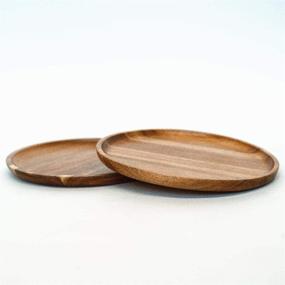 img 1 attached to 🍽️ Exquisite GN Wooden Acacia Dinnerware Charger: Enhancing Dining Elegance!