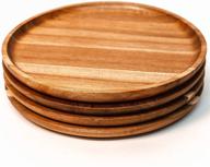 🍽️ exquisite gn wooden acacia dinnerware charger: enhancing dining elegance! logo