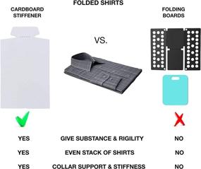 img 1 attached to 👕 TATYZ 20-Pack Cardboard Shirt Inserts Folding Forms for Packing, Organizing, Laundry Folders – 8.5x14 inches