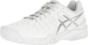 img 1 attached to 🎾 ASICS Gel Resolution Tennis Shoes: White & Silver Performance-Enhancing Footwear