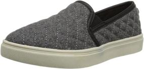 img 4 attached to Сникерсы Steve Madden Jecntrcq Slip-On: идеальная обувь для маленьких и больших детей-типографов.