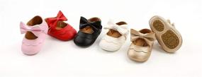 img 3 attached to 👑 myppgg Baby Girls Mary Jane Flats: Sparkly Bowknot Princess Dress Shoes for Toddler First Walkers