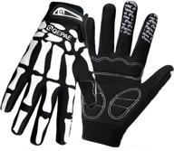 🧤 qepae unisex full finger cycling gloves - breathable & non-slip for racing, biking, running, sports, weightlifting, hunting & training - skeleton pattern logo