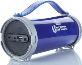 img 3 attached to 🔊 Corona HiFi Portable Bluetooth Speakers - Powerful Wireless Boombox Tube Speakers with Long-Lasting Rechargeable Battery. Supports Bluetooth, USB, and Aux Connections (CJHP002) in Blue/Silver