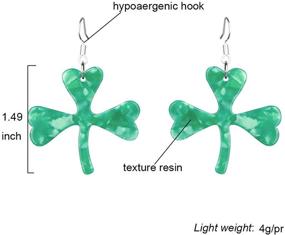 img 2 attached to Сет настенок и серьг из зеленого трефа для Дня Святого Патрика: стильные украшения для вечеринки для женщин