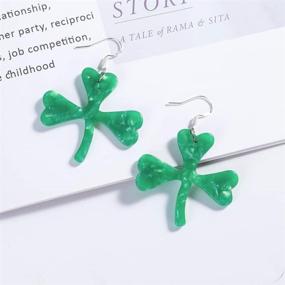 img 1 attached to 🍀 St. Patrick's Day Fascinators Hair Clip Hat and Green Shamrock Earrings Set: Stylish Party Decorations for Women