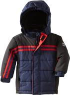 rothschild boys' clothing: chest stripe puffer jacket - enhance visibility with seo logo