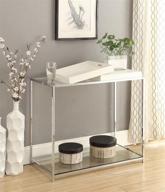 🌴 convenience concepts palm beach console table: stylish white furniture with ultimate convenience logo