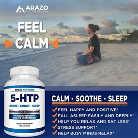 img 1 attached to Enhance Mood and Sleep with 5-HTP 200mg Plus Calcium – Arazo Nutrition 120 Capsules