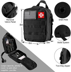 img 3 attached to 🏕️ 142Pcs Emergency Survival Kit and First Aid Kit with Molle Pouch - Professional Gear for Men Camping Outdoor Adventures