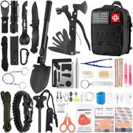 🏕️ 142pcs emergency survival kit and first aid kit with molle pouch - professional gear for men camping outdoor adventures логотип