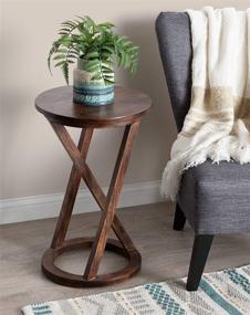 img 1 attached to 🪑 Kate and Laurel Aja Modern Wood Accent Table, Brown - Versatile Contemporary End Table for Serving, Storage, and Decor - 15" x 15" x 23