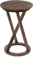 🪑 kate and laurel aja modern wood accent table, brown - versatile contemporary end table for serving, storage, and decor - 15" x 15" x 23 logo