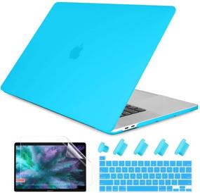 img 4 attached to 💻 Dongke MacBook Pro 13 inch Case 2019 2018 2017 2016 - Light Blue Frosted Matte Hard Shell Cover with Touch Bar Retina Display