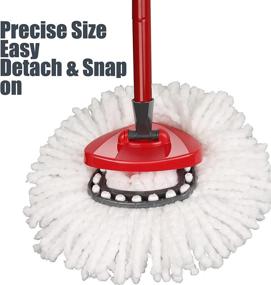 img 1 attached to 🧹 Triangle Spin Mop Refills [3 Pack]: 100% Microfiber, Deep Cleaning, Machine Washable