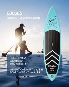 img 1 attached to 🏄 Cooyes 10'6" Inflatable Stand Up Paddle Board with Free Premium SUP Accessories & Backpack | Non-Slip Deck | Bonus Waterproof Bag, Leash, Paddle & Hand Pump
