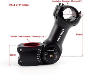 img 2 attached to 🔧 Enhance Steering Control with the 25.4 Bike Stem: Adjustable Handlebar Riser Extender for Road Bike, MTB, BMX