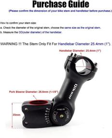 img 3 attached to 🔧 Enhance Steering Control with the 25.4 Bike Stem: Adjustable Handlebar Riser Extender for Road Bike, MTB, BMX