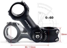 img 1 attached to 🔧 Enhance Steering Control with the 25.4 Bike Stem: Adjustable Handlebar Riser Extender for Road Bike, MTB, BMX