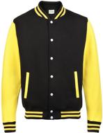 стеганая куртка awdis hoods varsity letterman для мальчиков логотип