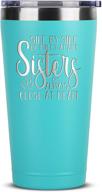 🎁 sister birthday gifts from sister - sisters are always close at heart 16 oz mint tumbler logo