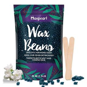 img 4 attached to Maxpearl Hard Wax Beads for Hair Removal – 2.5lb Refill Bag, Ideal for Brazilian Bikini, Eyebrows, Underarms, Face, Arms, Chest, Back, Legs | Targets Coarse Body Hair