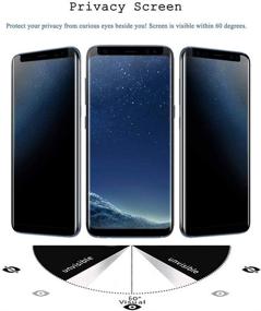 img 3 attached to AIKIN Galaxy S8 Plus Privacy Screen Protector [2 Pack], HD Anti-Spy Tempered Glass - Bubble Free, 9H Hardness, 3D Curve Edge - For Galaxy S8 Plus/S8+