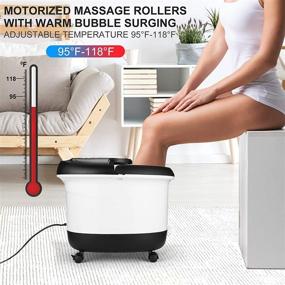 img 1 attached to 🛁 Revitalize and Relax with our Motorized Foot Bath Spa Massager: Featuring Heat, Massage, Bubble Surging, Timer, and Pedicure Stone Function