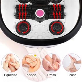 img 2 attached to 🛁 Revitalize and Relax with our Motorized Foot Bath Spa Massager: Featuring Heat, Massage, Bubble Surging, Timer, and Pedicure Stone Function