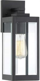 img 1 attached to 🏙️ Quoizel WVR8405EK Westover Modern Industrial Outdoor Wall Sconce Lighting, 1-Light, 100 Watt, Earth Black, 14 Inch Height by 5 Inch Width