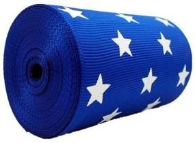 img 2 attached to 🌟 Vibrant 3 Inch Red Blue Grosgrain Star Ribbon – 10 Yards (2 X 5yd) – 2 Colors