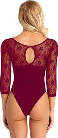 img 2 attached to Купальник Agoky Gymnastics Leotard Bodysuit Camisole