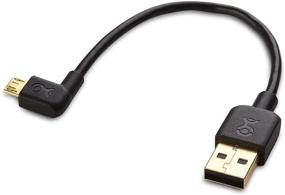 img 1 attached to 🔌 Cable Matters 6-дюймовый USB-кабель с прямым углом для ТВ-приставки и банка мощности - 90-градусный USB-кабель на Micro USB для ТВ-приставки Roku и не только