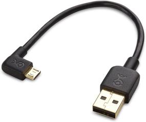 img 2 attached to 🔌 Cable Matters 6-дюймовый USB-кабель с прямым углом для ТВ-приставки и банка мощности - 90-градусный USB-кабель на Micro USB для ТВ-приставки Roku и не только