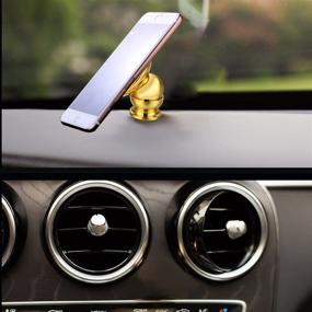 img 3 attached to 📱 Sutor Magnetic Cell Phone Holder: 360 Degree Rotatable Car Mount for Gold Cell Phones on Any Flat Surface