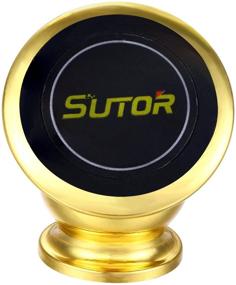 img 2 attached to 📱 Sutor Magnetic Cell Phone Holder: 360 Degree Rotatable Car Mount for Gold Cell Phones on Any Flat Surface